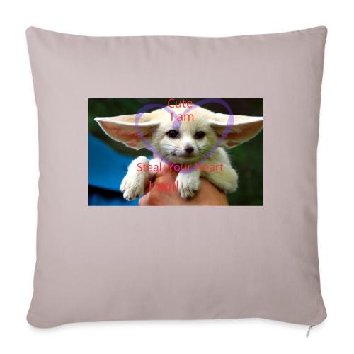 baby fox - Throw Pillow Cover 17.5” x 17.5”