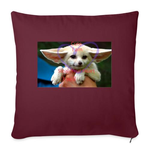baby fox - Throw Pillow Cover 17.5” x 17.5”