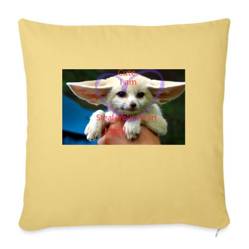 baby fox - Throw Pillow Cover 17.5” x 17.5”