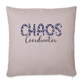 Chaos Coordinator Pink - Throw Pillow Cover 17.5” x 17.5” - light taupe - Front
