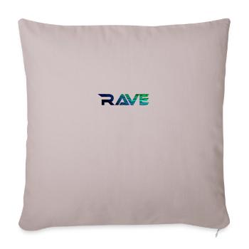 RAVE - Throw Pillow Cover 17.5” x 17.5” - light taupe - Front