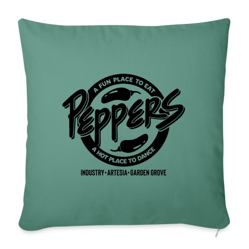 PEPPERS A FUN PLACE TO EAT - Throw Pillow Cover 17.5” x 17.5”