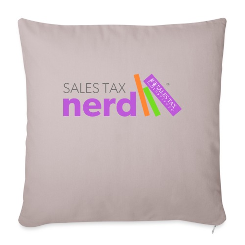 Sales Tax Nerd - Throw Pillow Cover 17.5” x 17.5”