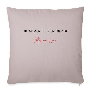 Coordinates Paris - Throw Pillow Cover 17.5” x 17.5” - light taupe - Front