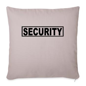 Security - Throw Pillow Cover 17.5” x 17.5” - light taupe - Front