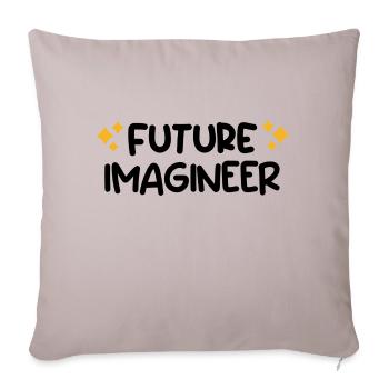 Future imagineer 1 - Throw Pillow Cover 17.5” x 17.5” - light taupe - Front