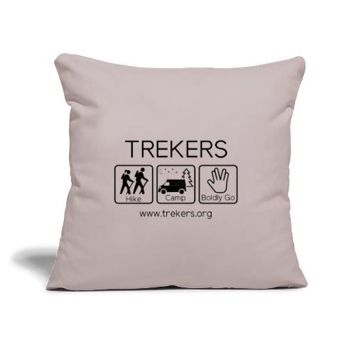 Trekers black logo - Throw Pillow Cover 17.5” x 17.5”