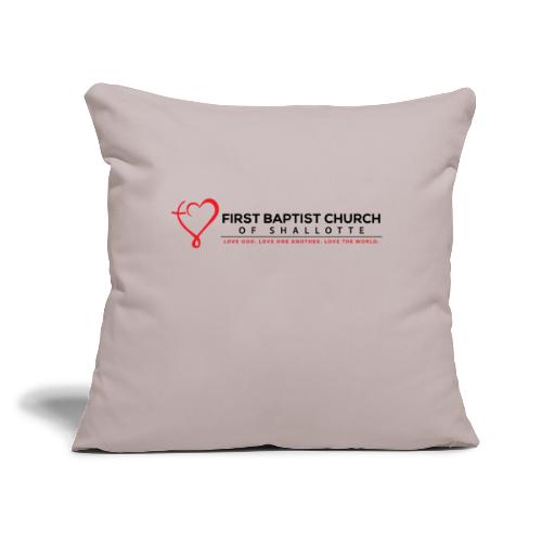 First Baptist Church Full Logo - Throw Pillow Cover 17.5” x 17.5”