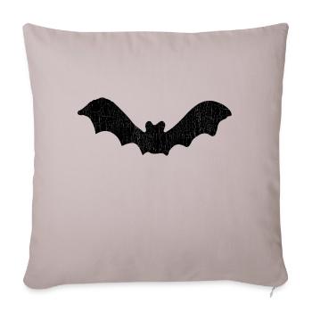 Halloween Bat 1 - Throw Pillow Cover 17.5” x 17.5” - light taupe - Front