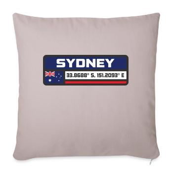 Sydney Coordinates - Throw Pillow Cover 17.5” x 17.5” - light taupe - Front