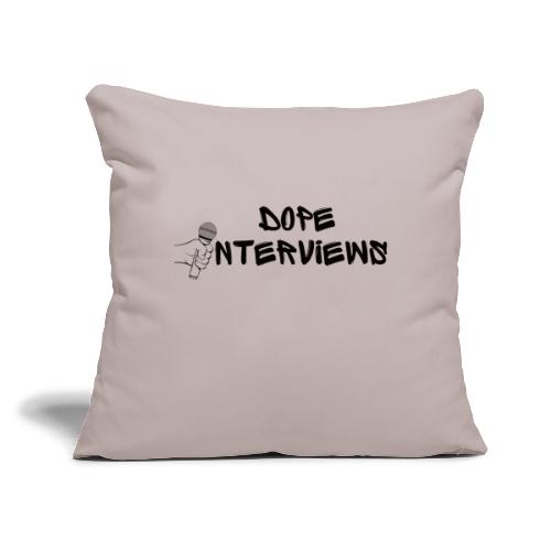 Dope Interviews alternate logo - Throw Pillow Cover 17.5” x 17.5”