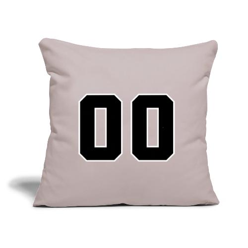 Varsity 00 Athletic Number Design - Throw Pillow Cover 17.5” x 17.5”