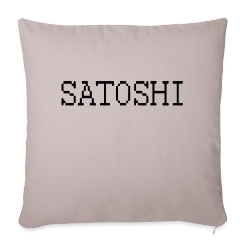 satoshi stroke only one word satoshi, bitcoiners - Throw Pillow Cover 17.5” x 17.5”