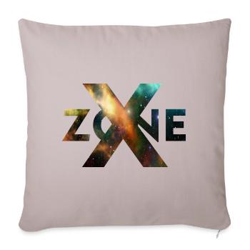 Cosmic Zone Nebula Typography - Throw Pillow Cover 17.5” x 17.5” - light taupe - Front