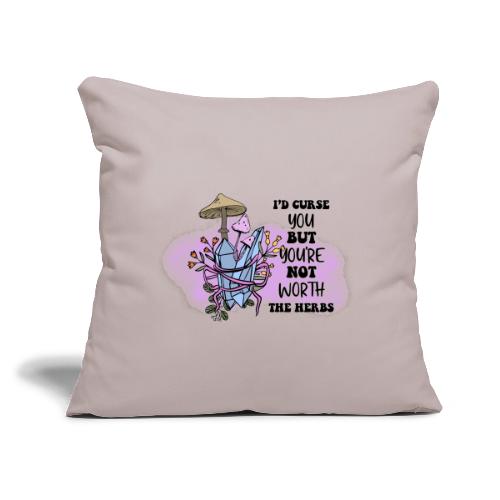 I'd Curse You, But... - Throw Pillow Cover 17.5” x 17.5”