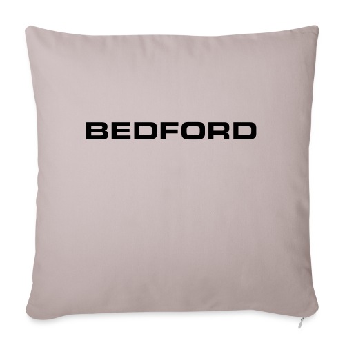 Bedford script emblem - AUTONAUT.com - Throw Pillow Cover 17.5” x 17.5”