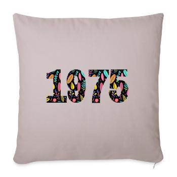 1975 Year of birth - Throw Pillow Cover 17.5” x 17.5” - light taupe - Front