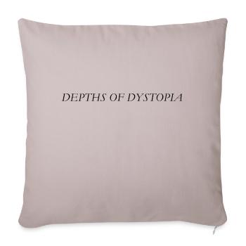 Depths of Dystopia - Throw Pillow Cover 17.5” x 17.5” - light taupe - Front