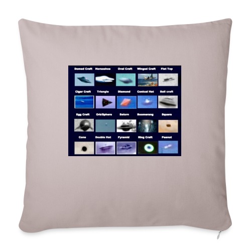 All the UFOs - Throw Pillow Cover 17.5” x 17.5”
