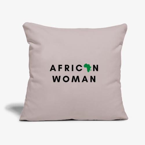 African Woman - Throw Pillow Cover 17.5” x 17.5”