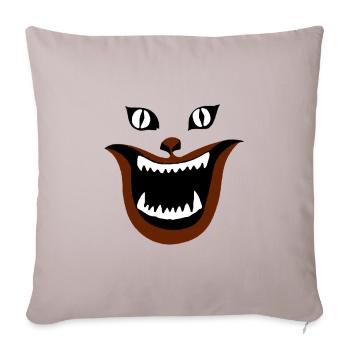 House hausu - Throw Pillow Cover 17.5” x 17.5” - light taupe - Front