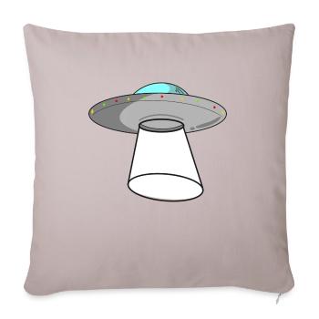 UFO - Throw Pillow Cover 17.5” x 17.5” - light taupe - Front