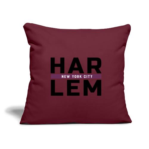 Harlem Stacked Lettering - Throw Pillow Cover 17.5” x 17.5”