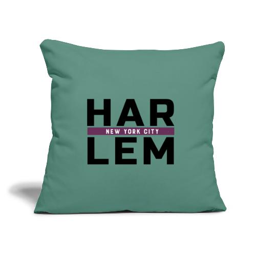 Harlem Stacked Lettering - Throw Pillow Cover 17.5” x 17.5”