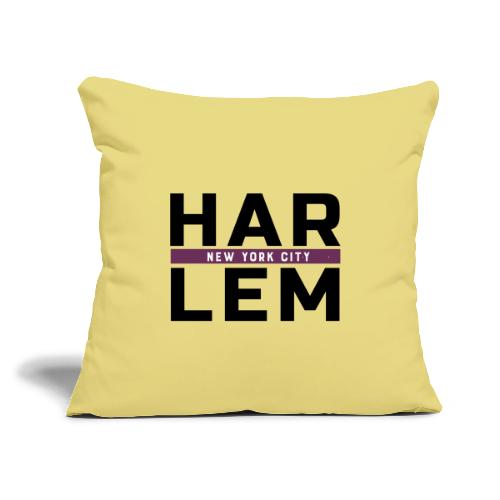 Harlem Stacked Lettering - Throw Pillow Cover 17.5” x 17.5”