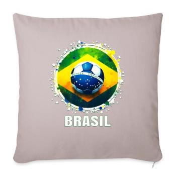 Brazil Apparel Brazil s for Brazil Fans Premium - Throw Pillow Cover 17.5” x 17.5” - light taupe - Front