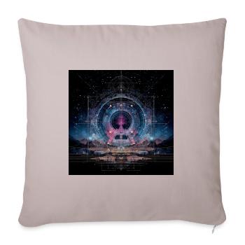 Cosmic Nebula - Throw Pillow Cover 17.5” x 17.5” - light taupe - Front