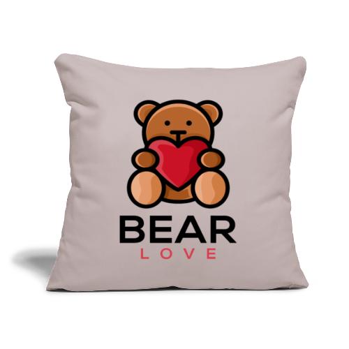 Bear Love - Throw Pillow Cover 17.5” x 17.5”