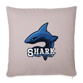 The shark mindset - Throw Pillow Cover 17.5” x 17.5” - light taupe - Front
