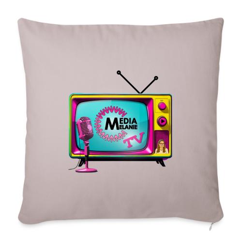 Media Melanie TV - Throw Pillow Cover 17.5” x 17.5”