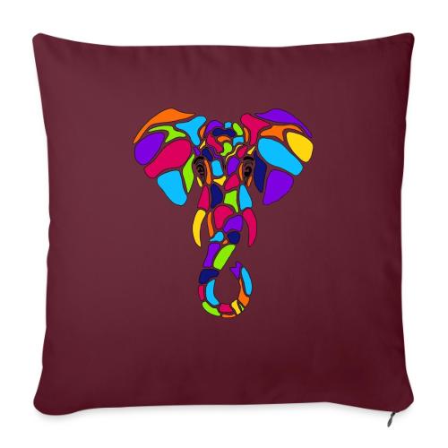 Art Deco elephant - Throw Pillow Cover 17.5” x 17.5”