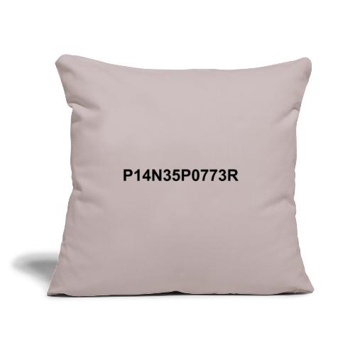 Planespotter 1337 LEET (black-arial) - Throw Pillow Cover 17.5” x 17.5”