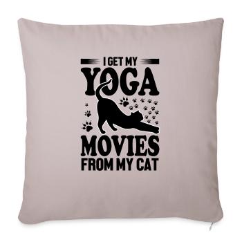 YOGA Moves - Throw Pillow Cover 17.5” x 17.5” - light taupe - Front