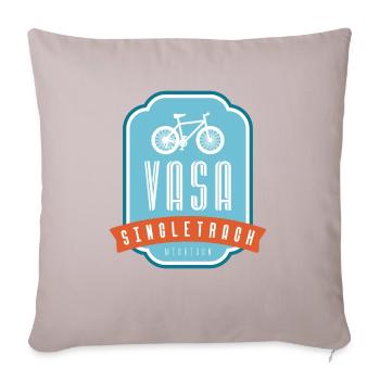 VASA Singletrack - Michigan - Throw Pillow Cover 17.5” x 17.5” - light taupe - Front