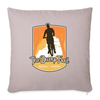 The Dump Trail – Marshall, Michigan - Throw Pillow Cover 17.5” x 17.5” - light taupe - Front