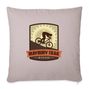 Maybury Trail - Michigan - Throw Pillow Cover 17.5” x 17.5” - light taupe - Front
