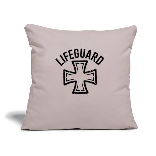 Lifeguard Cross Emblem - Throw Pillow Cover 17.5” x 17.5”
