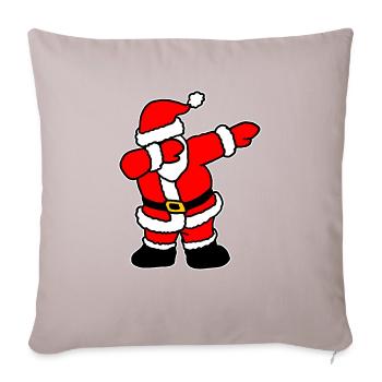 Dabbing Santa Claus Christmas Dab - Throw Pillow Cover 17.5” x 17.5” - light taupe - Front