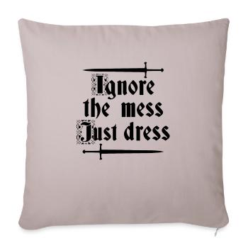 Renaissance Festival Ren Fair Faire Medieval - Throw Pillow Cover 17.5” x 17.5” - light taupe - Front