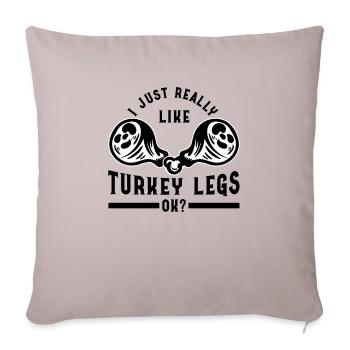 Renaissance Festival Ren Fair Faire Funny - Throw Pillow Cover 17.5” x 17.5” - light taupe - Front