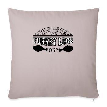 Renaissance Festival Ren Fair Faire Funny - Throw Pillow Cover 17.5” x 17.5” - light taupe - Front