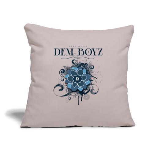Flower Splash Blues - Throw Pillow Cover 17.5” x 17.5”