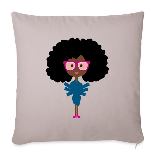 Playful and Fun Loving Gal - Throw Pillow Cover 17.5” x 17.5”