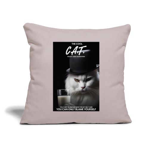 The Cool Cat - Throw Pillow Cover 17.5” x 17.5”