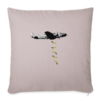 Banana Underground - Bombs - Throw Pillow Cover 17.5” x 17.5” - light taupe - Front