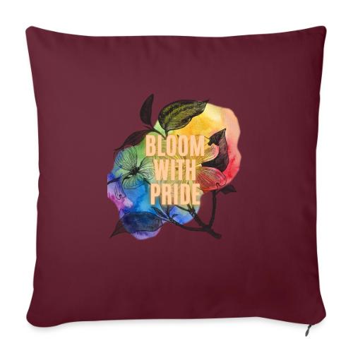 Bloom With Pride - Throw Pillow Cover 17.5” x 17.5”